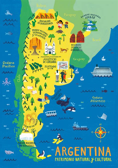 argentina map for kids